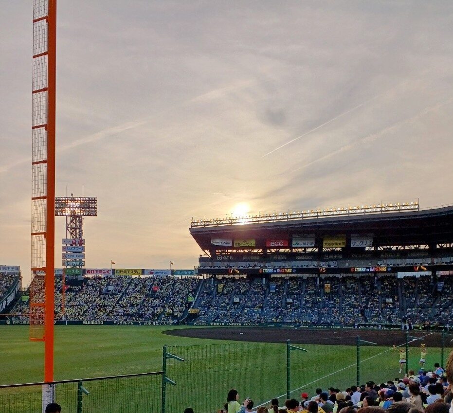 甲子園球場での阪神タイガースの野球観戦をイメージ目的